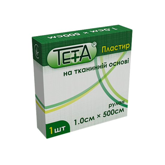 Пластир на тканинній основі в рулонах Teta®, розмір 4,0х500см